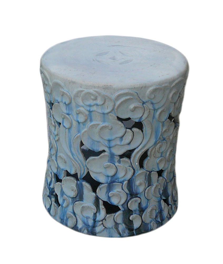 Blue Garden Stool Blue Garden Stool
